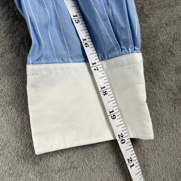 ZARA Striped Poplin Shirt Shorts Set Women’s XS Blue Two-Piece Cropped Y2K Chic - Picture 6 of 14